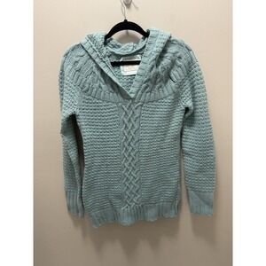 Old Navy Hooded Knitted Sweater Angora Rabbit Hair‎ Blend Size L